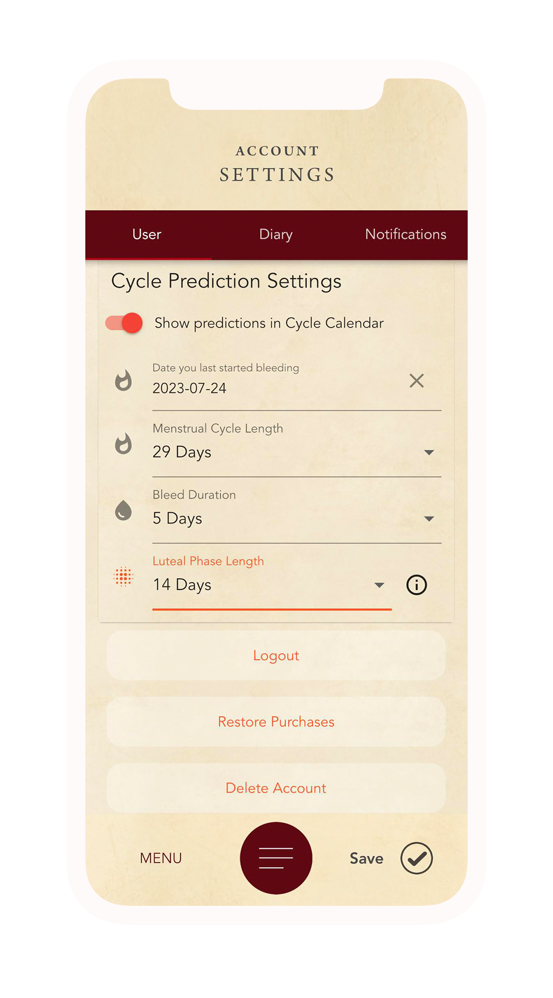 Cycle Tracking – Spinning Wheels – Ovulation Calculator, Period ...